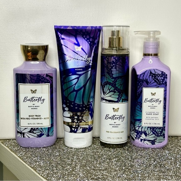 Bath & Body Works Butterfly Body Wash Lotion Hand Soap Gift Set Nwt - Picture 2 of 5